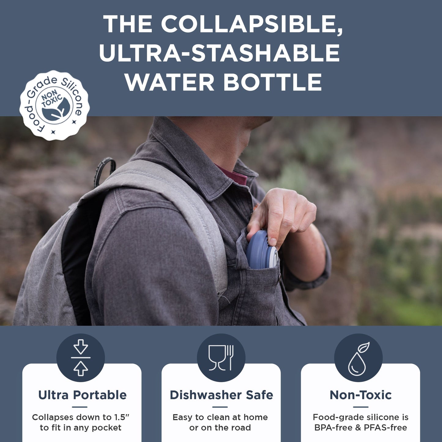 Collapsible Water Bottle | 25oz